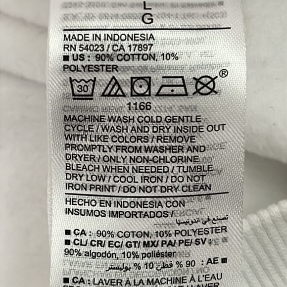 Old Navy Oversized Tunic Crewneck Sweatshirt White - Picture 12 of 12